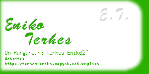 eniko terhes business card